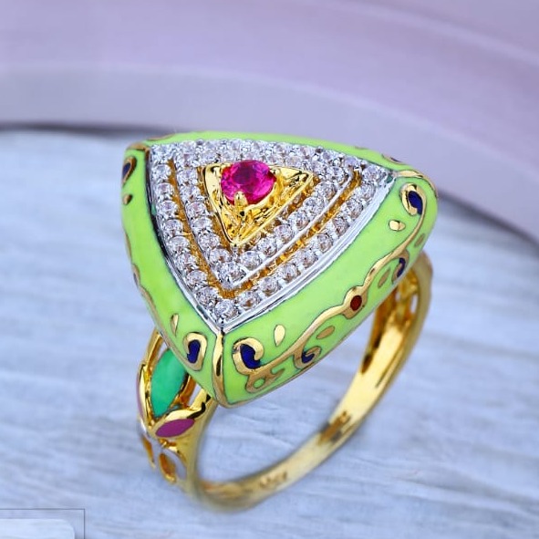 916 gold minakari ring