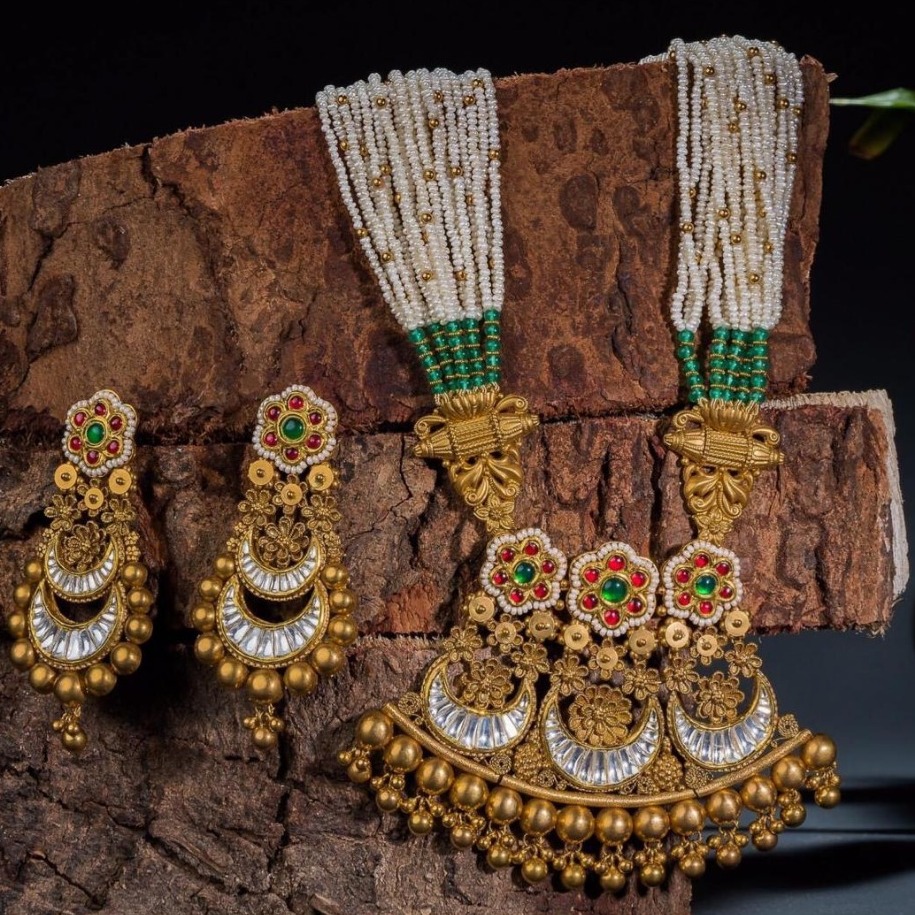 916 gold bikaneri necklace