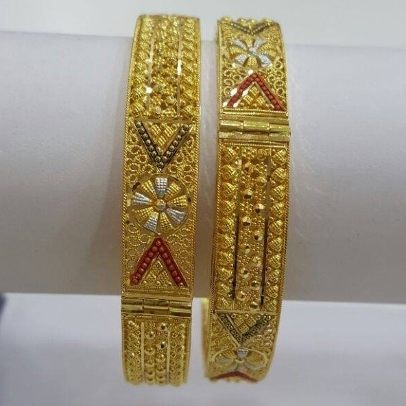916 gold kalkati bangles