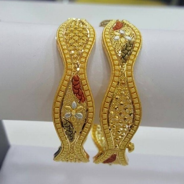 916 gold colorfull bangles