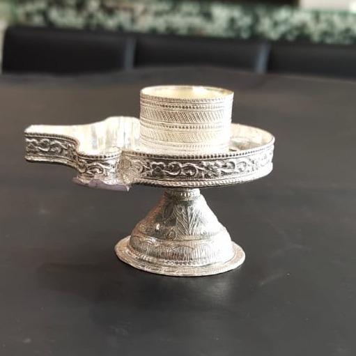 silver shivling murti
