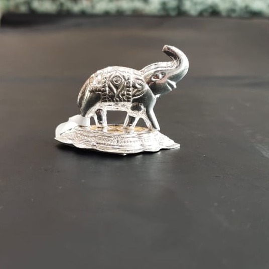 silver elephant murti