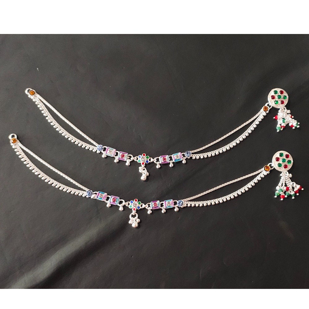 silver fancy payal