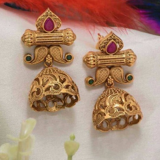 22 Kt 916 Gold Earring With Zummer