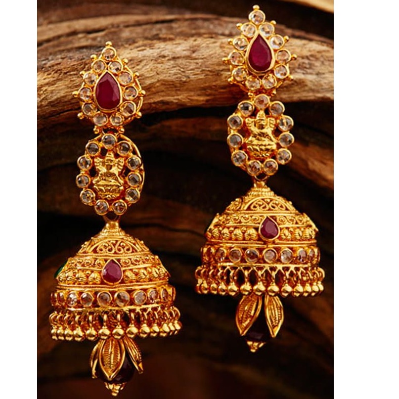 22 Kt 916 Gold Earring With Zummer