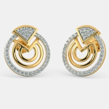 22 Kt 916 Gold Cz Diamond Earring