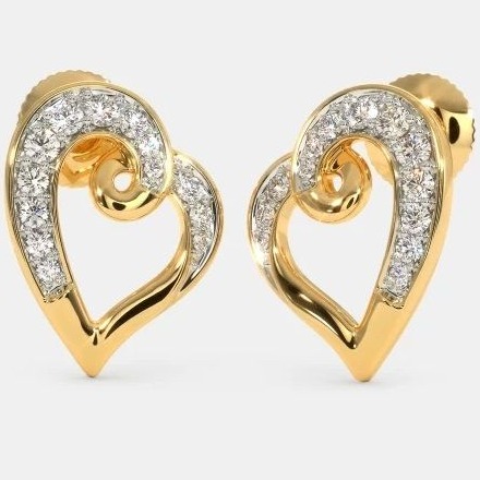 22 Kt 916 Gold Cz Diamond Earring