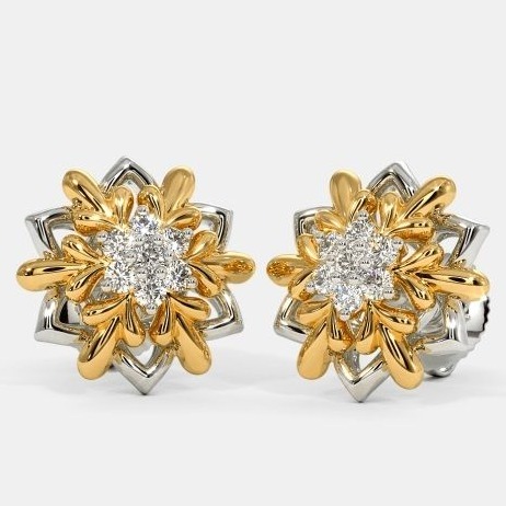 22 Kt 916 Gold Cz Diamond Earring