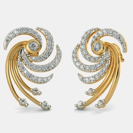 22 Kt 916 Gold Cz Diamond Earring