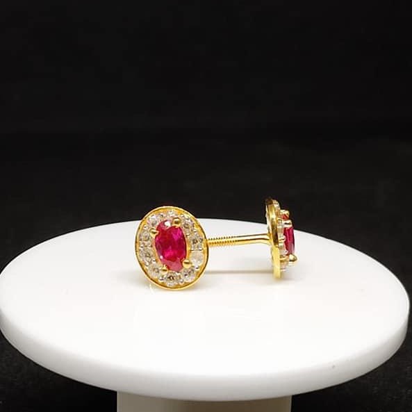916 Gold Pink Stone Ratting Tops VJ-E017