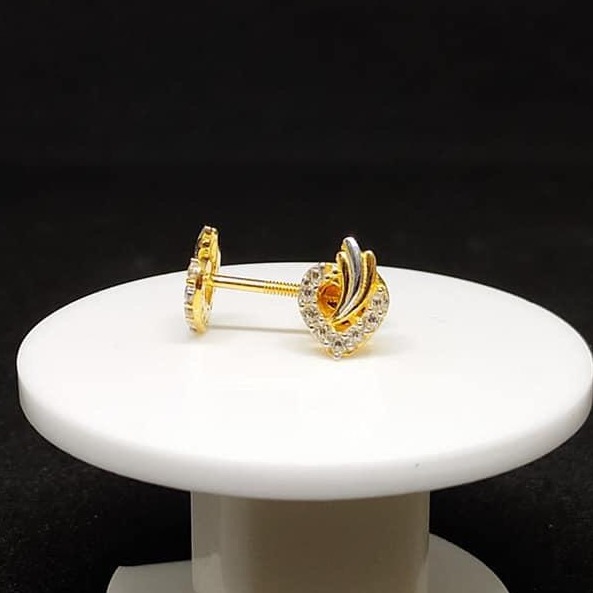 22Kt Gold Modern Earring Tops VJ-E014