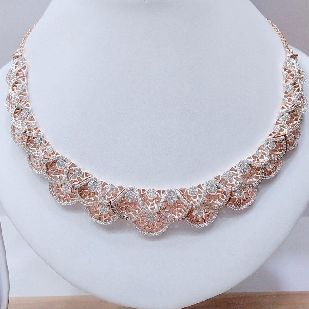 18K Rose Gold Plated Necklace For Wedding VJ-N015