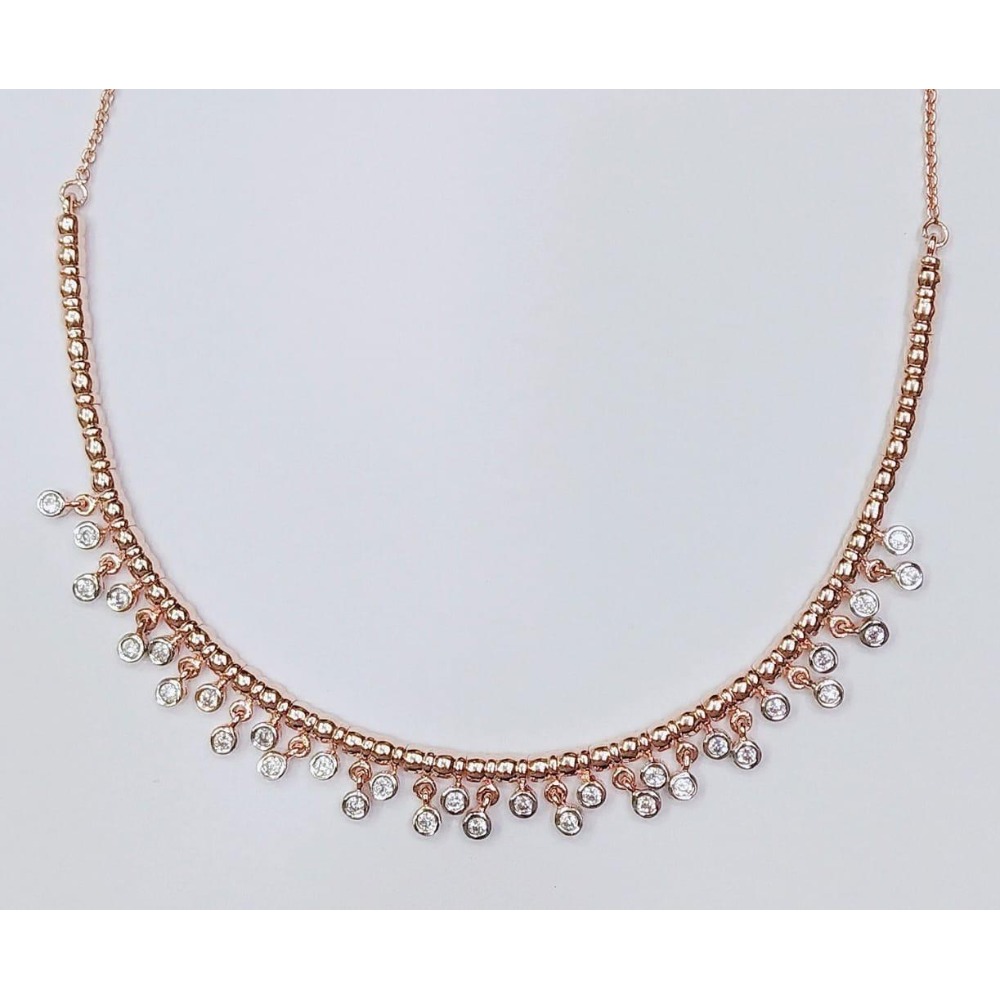Rose Gold Plated Modern Necklace For Women VJ-N012