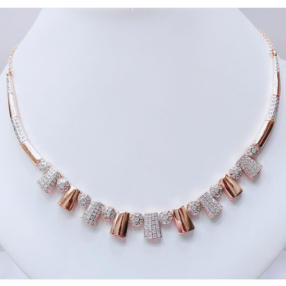18kt rose gold Plated CZ Necklace VJ-N001