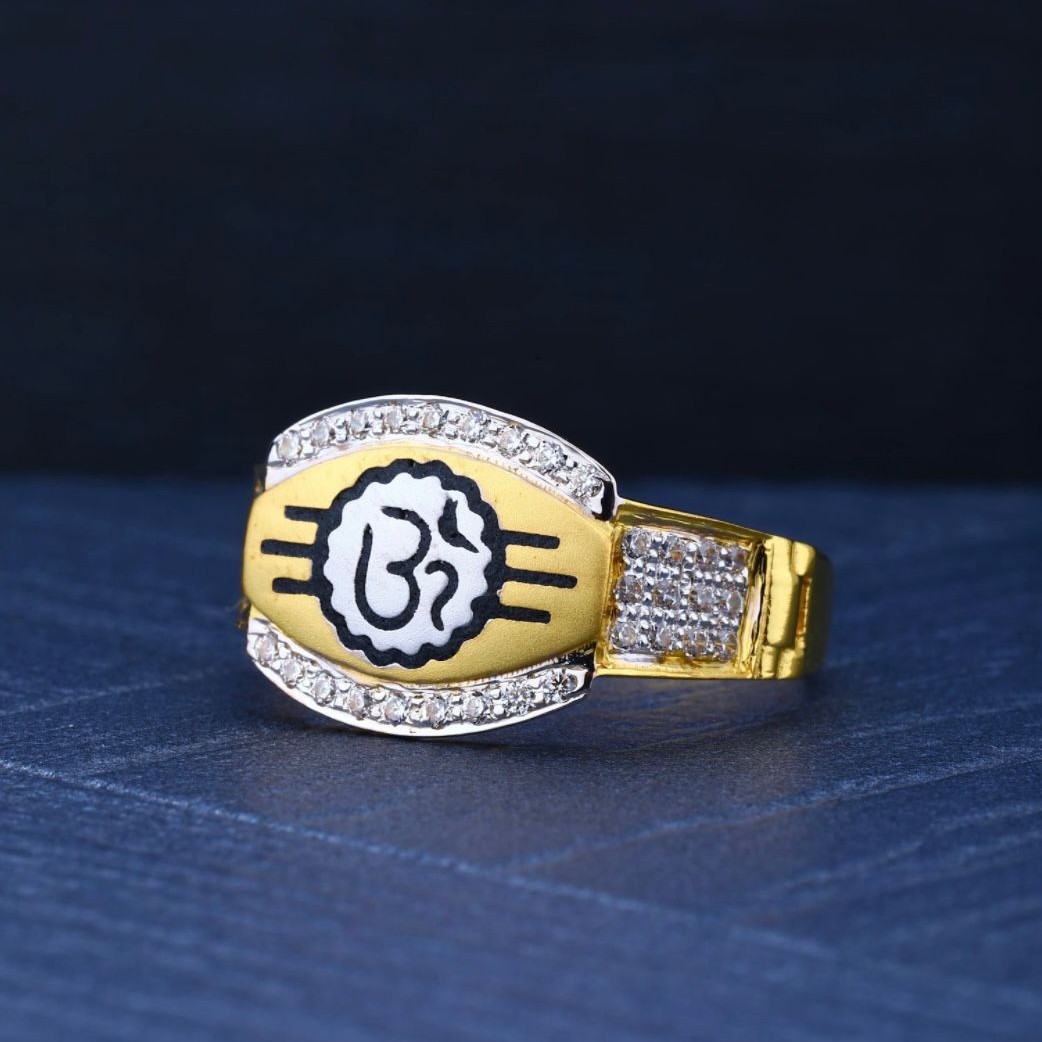 22Kt Gold Om Design Ring
