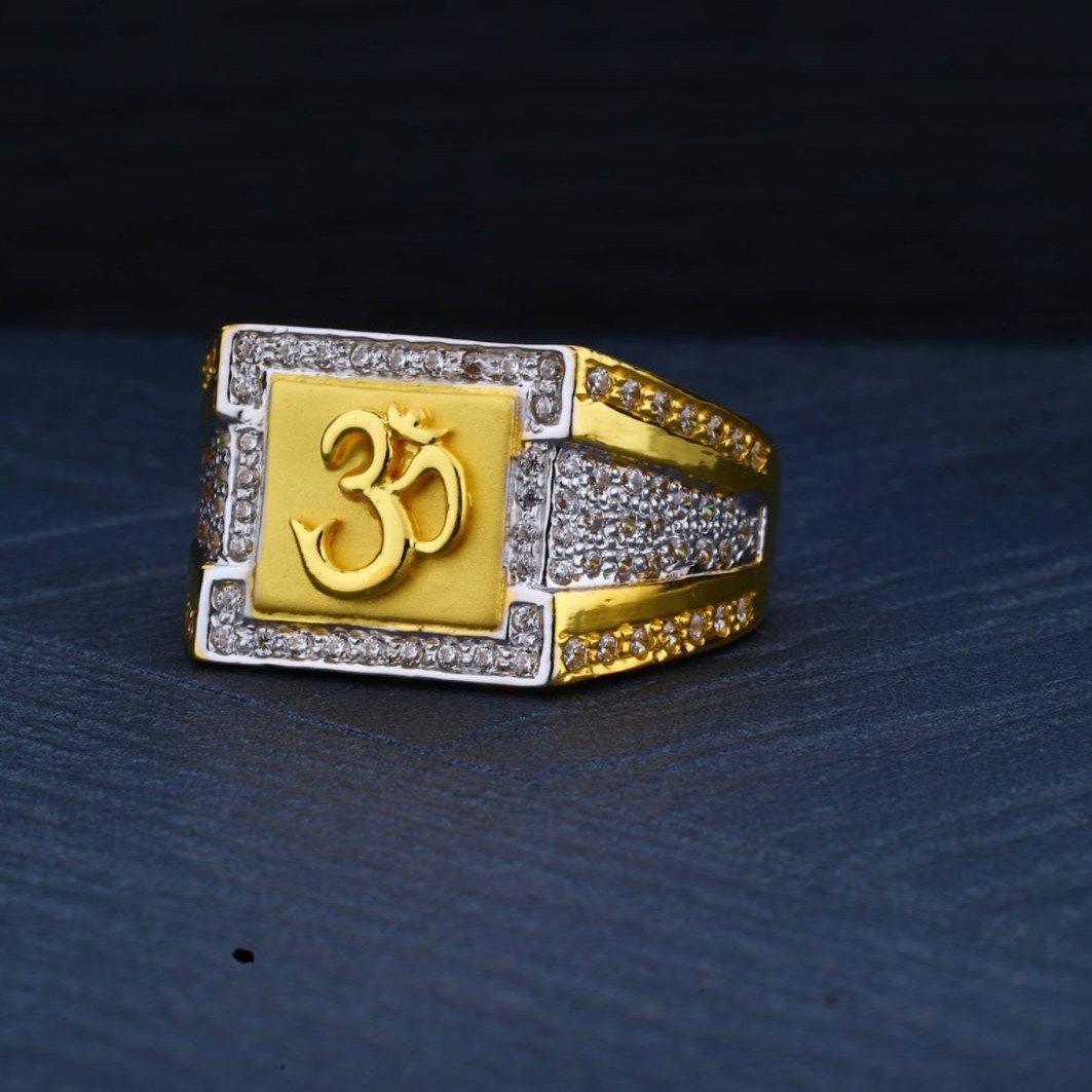 22Kt Gold Om Design Ring