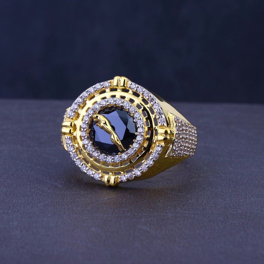 916 Gold Blue Stone Ring