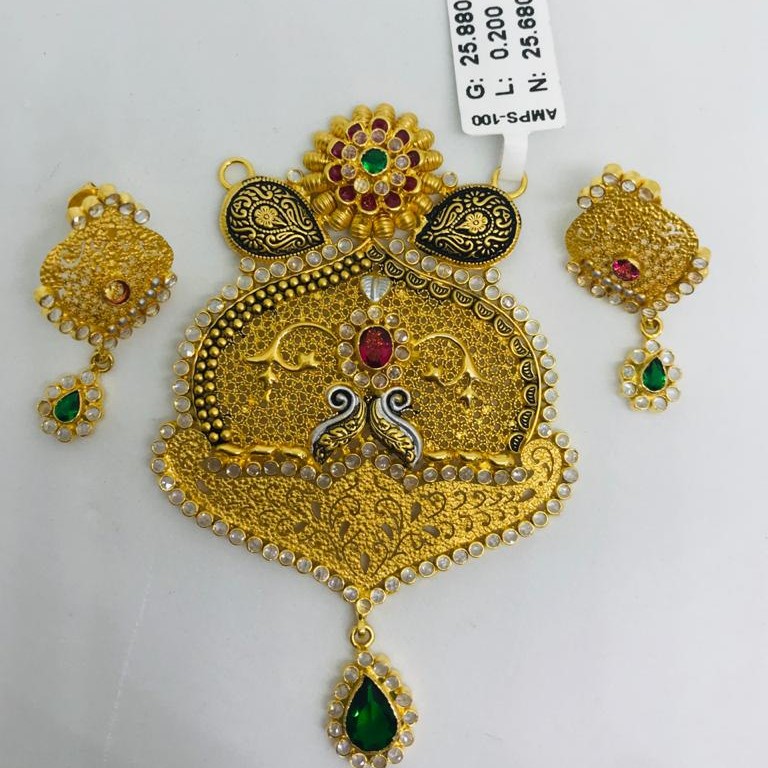 916 Antique Chakri Mangalsutra Pendant Set RBO AMPS100