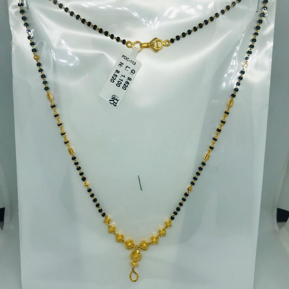 22k plain vartical Mangalsutra Dokiya RBO PDC113