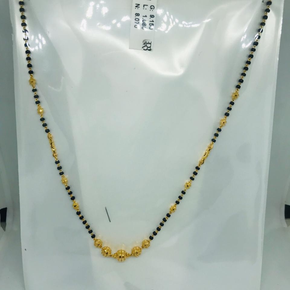 22k plain vartical Mangalsutra Dokiya RBO PDC129