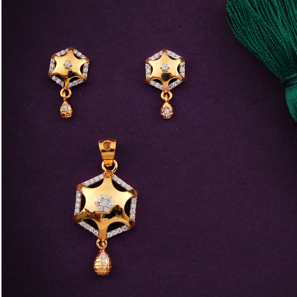 22K LINER PENDANT SET