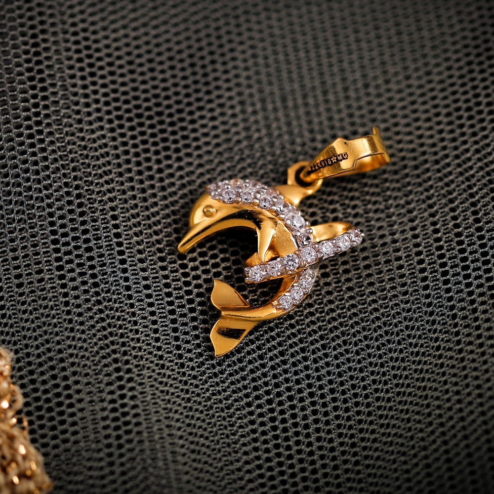 22K CZ FISH PENDANTS
