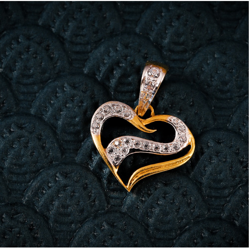 22K CZ HEART PENDANTS