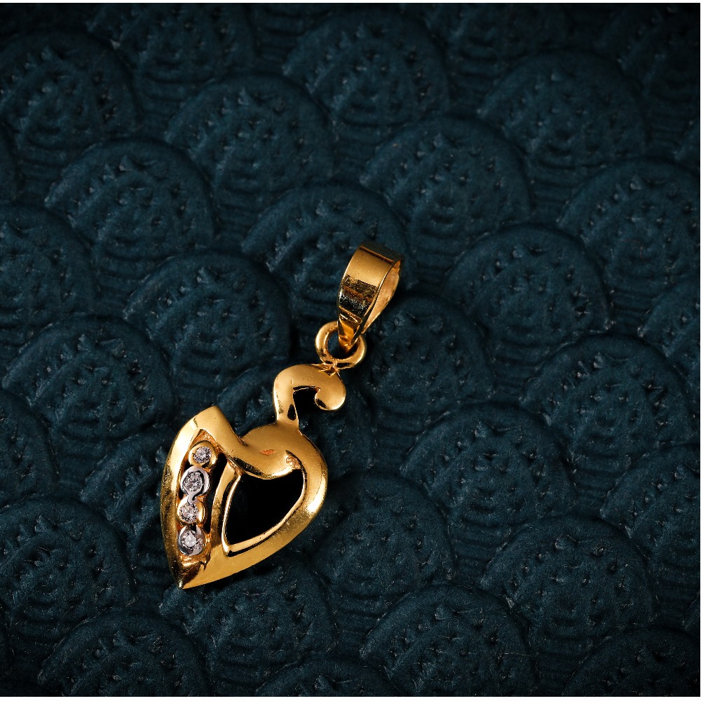 22K CZ HEART PENDANTS
