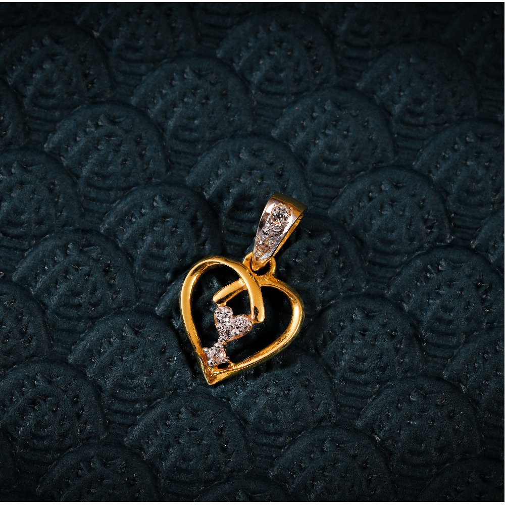 22K CZ HEART PENDANTS