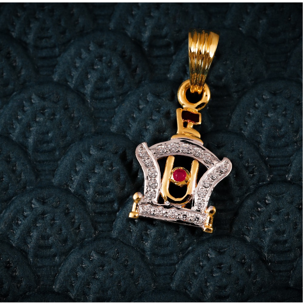 22k CZ SWAMINARAYAN PENDANTS