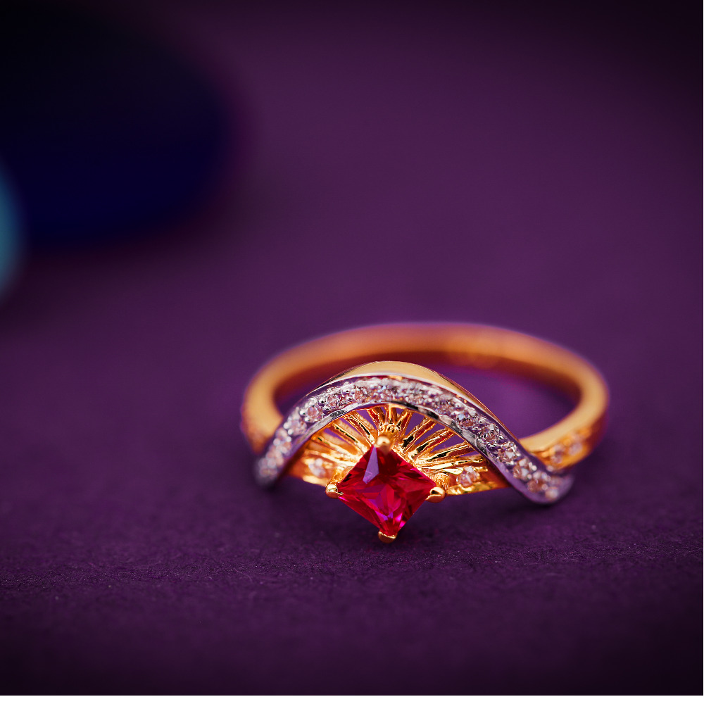 22K CZ STONE RING