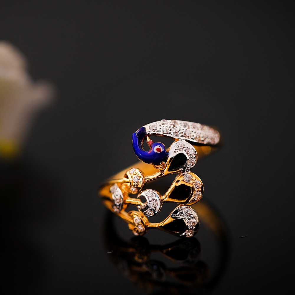 22K LADIES CZ RING