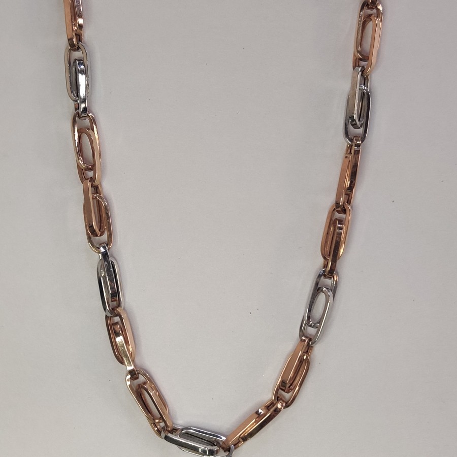 Pj-CH18/9 18 carat rose gold Gents chain