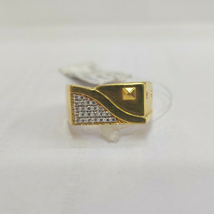 Pj-GJR-89 916 Gold Cz Gents ring