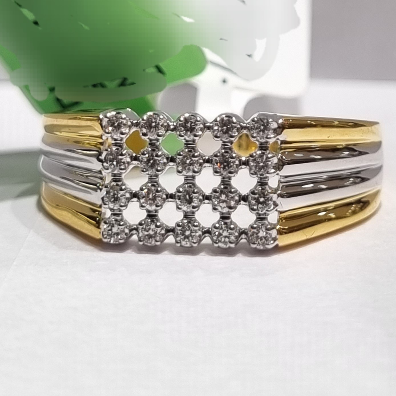yellow white gold ring
