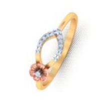 Simple flower design diamond ring
