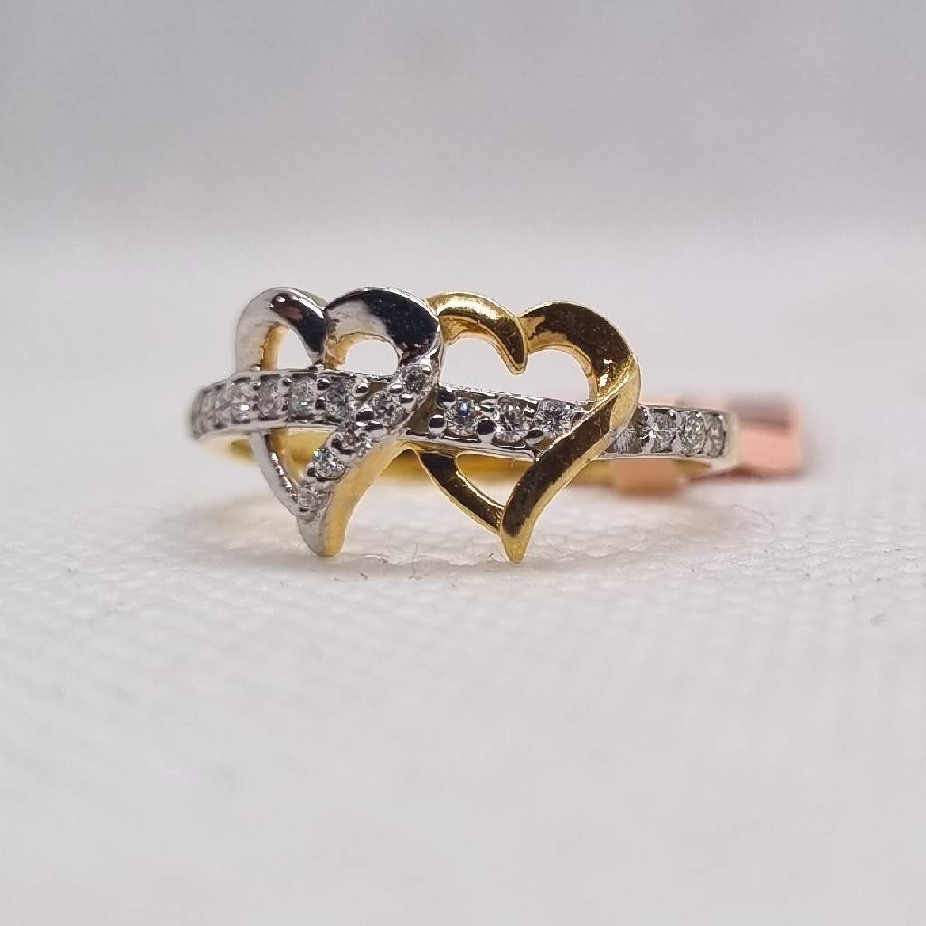 Twin heart ring