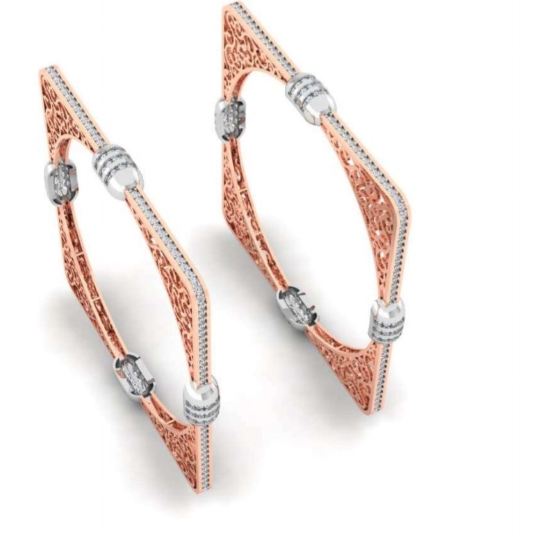 square shape cz bangle
