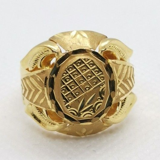 Checked Dome Ring