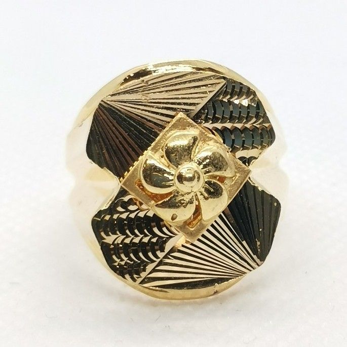 22k Flower Gents Ring