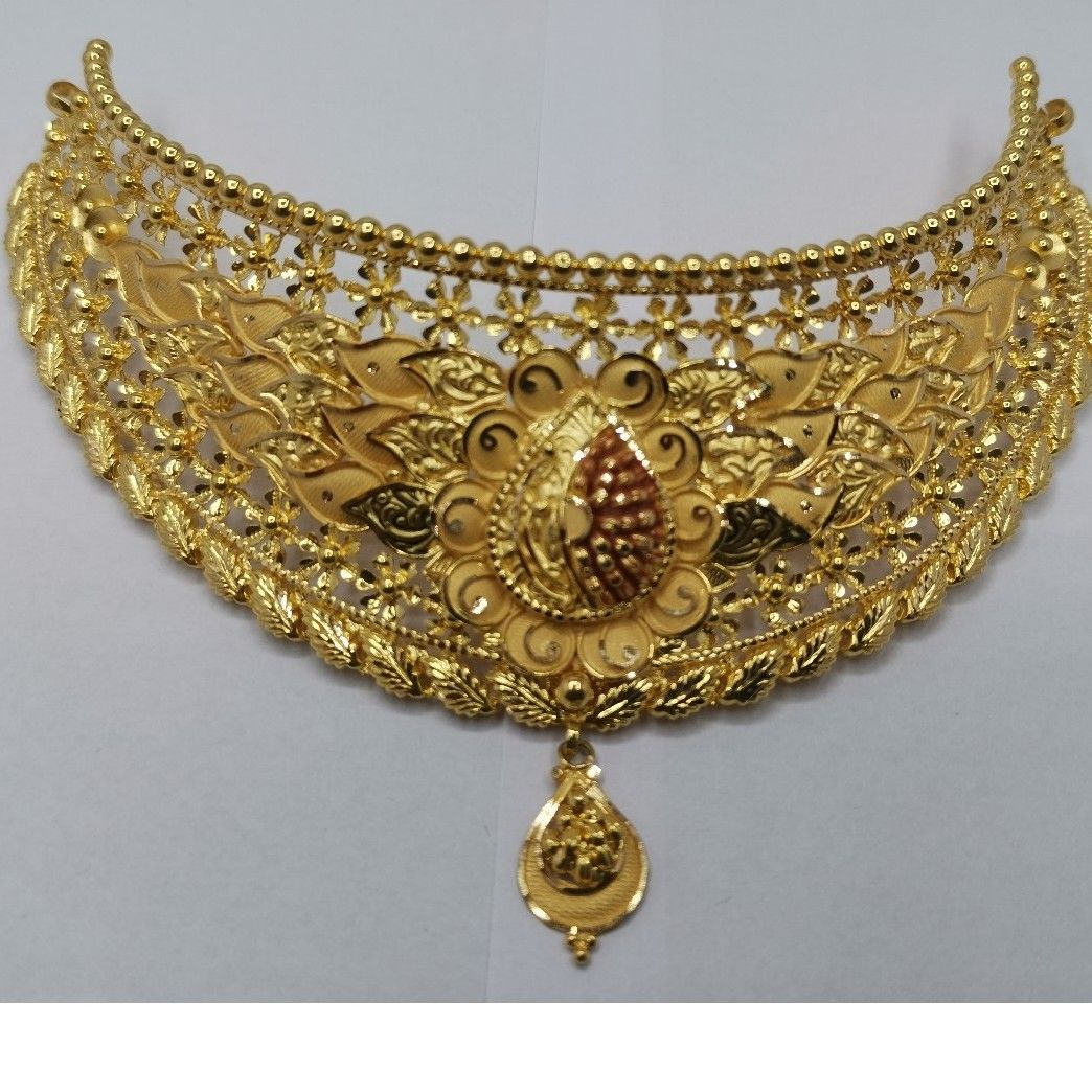 916 Gold Fancy Choker set 18