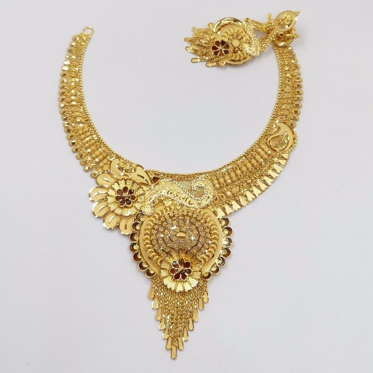 Necklace nk 74 Triple Flower 22kt