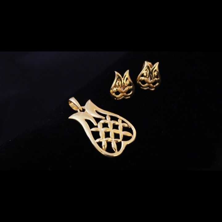 22 K Gold Fancy Pendant Set. nj-p01207