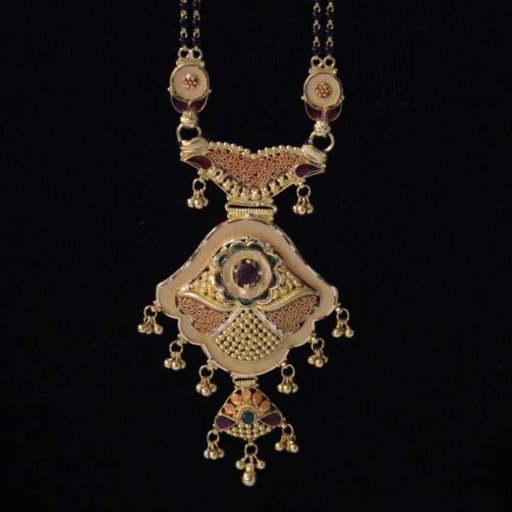 22 K Gold Fancy Mangalsutra. NJ-M01116