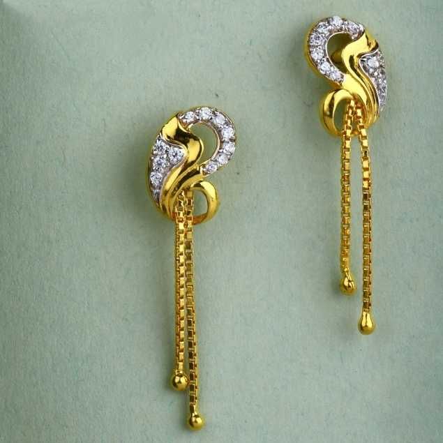 22 k gold fancy earring. nj-e0619