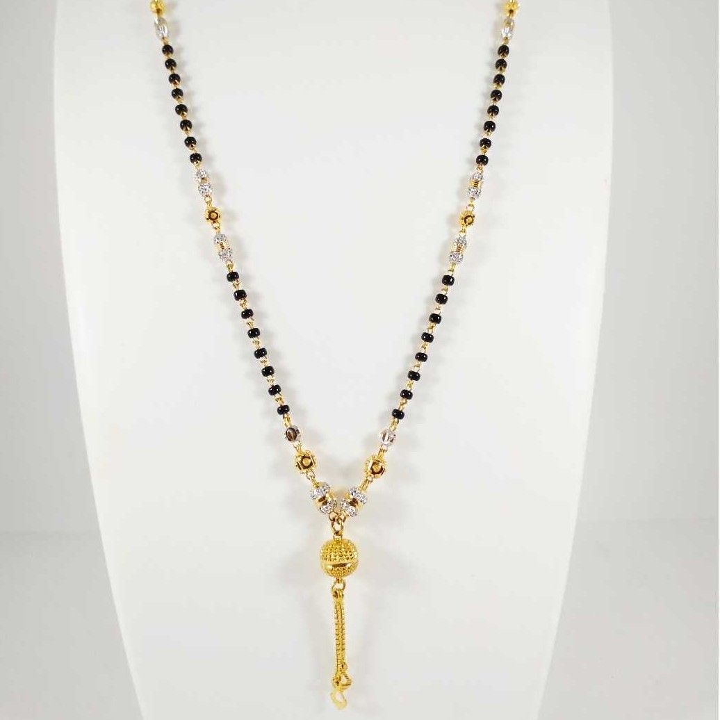 22 k gold fancy mangalsutra. nj-m0296