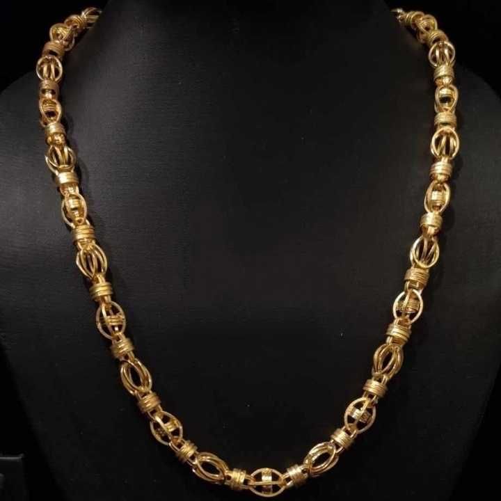22 k gold hollow chain. nj-c0287