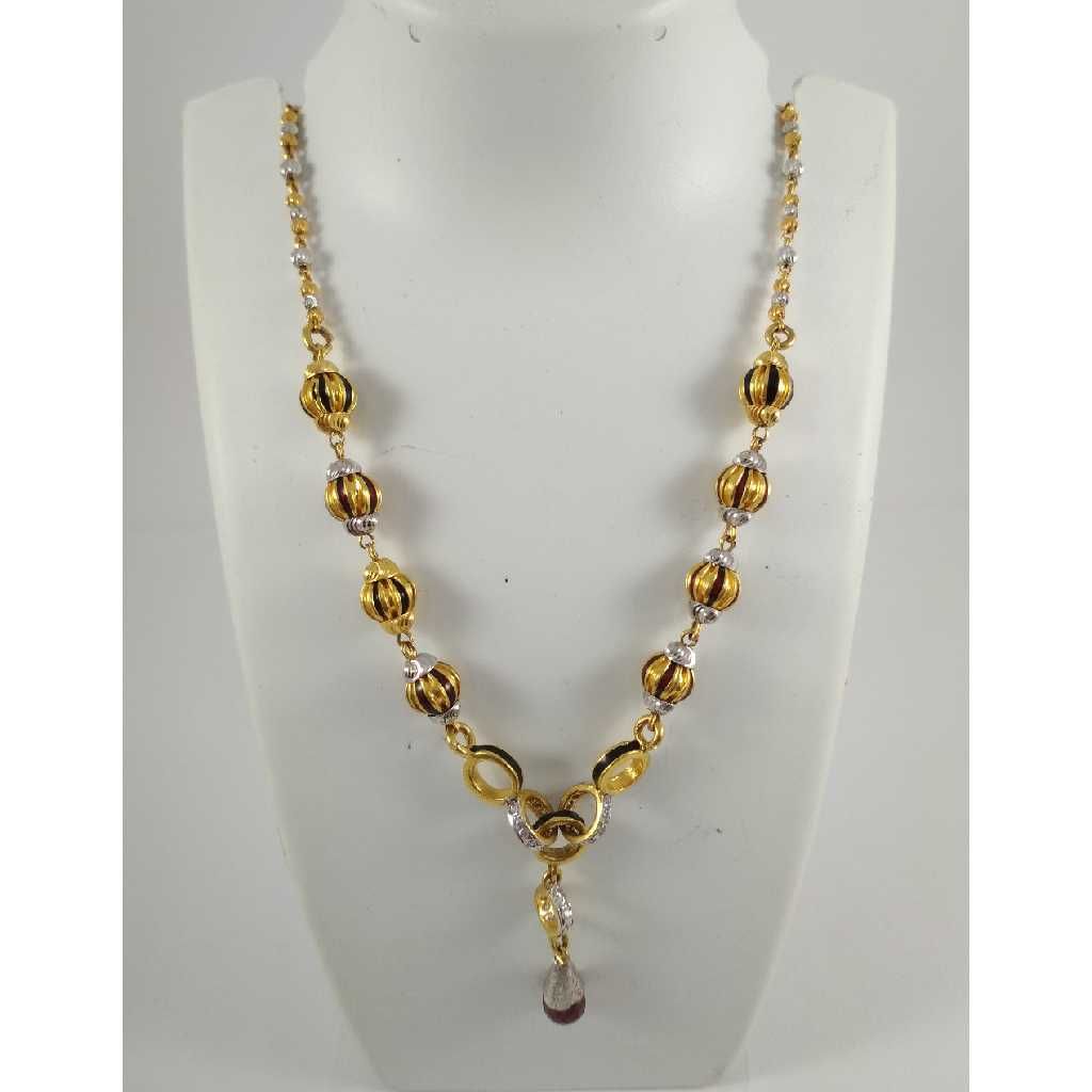 22 K Gold Pendant Chain NJ-P0117