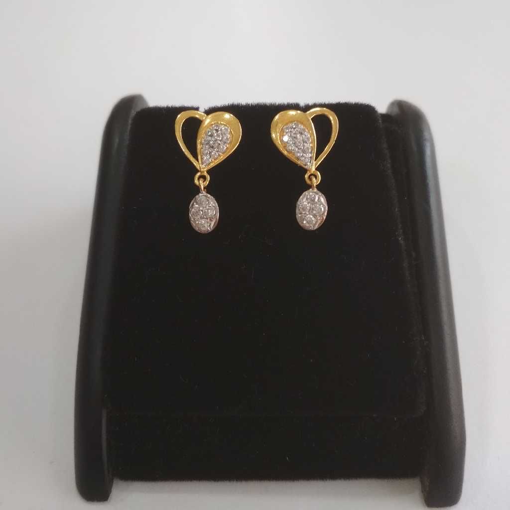 22 k gold  heart shape Earring nj-e079