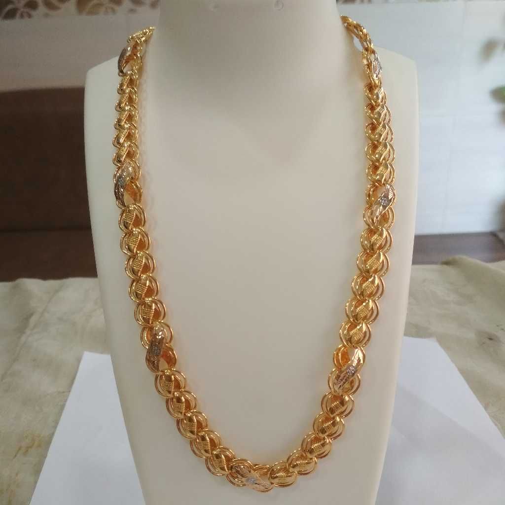 22k gold hollow chain nj-c030